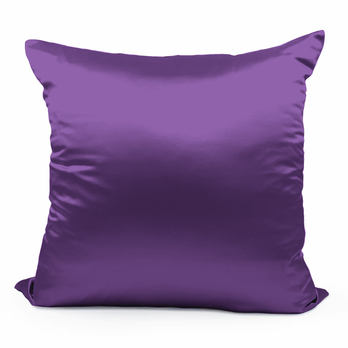 An elegant 22 Momme silk Euro sham Plum, displaying smooth fabric and clean stitching