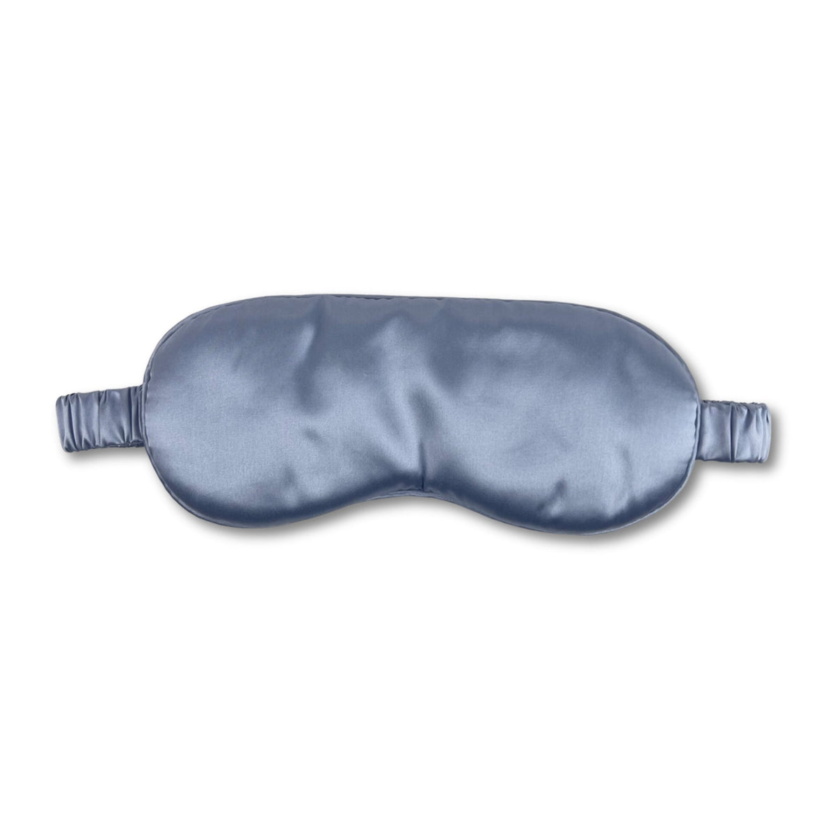Mulberry Park Silks 22 Momme Silk Sleep Mask in Steel Blue with Adjustable Strap for restful Sleep