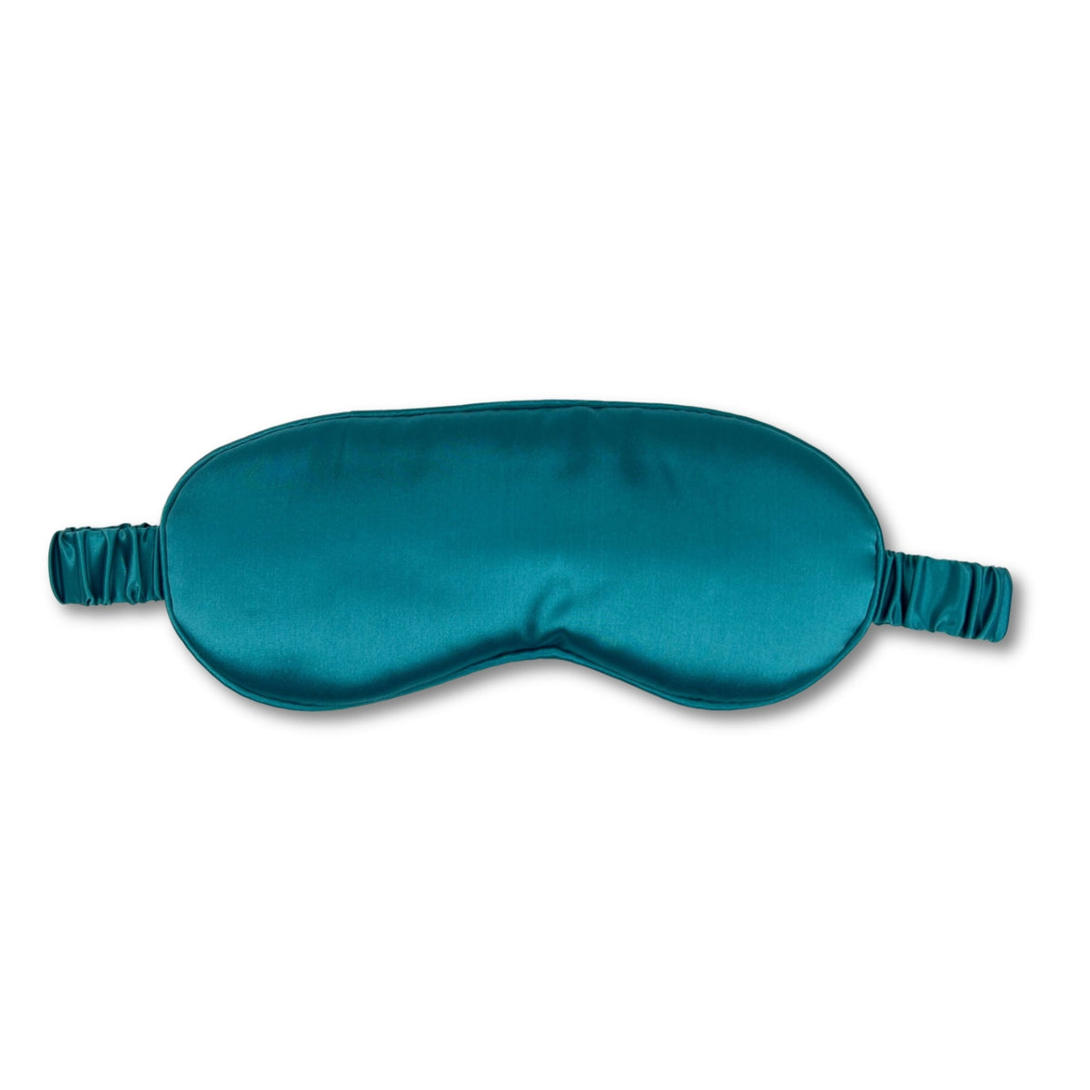 Mulberry park silks 22 momme silk sleep mask in Teal with adjustable strap for comfortable sleep