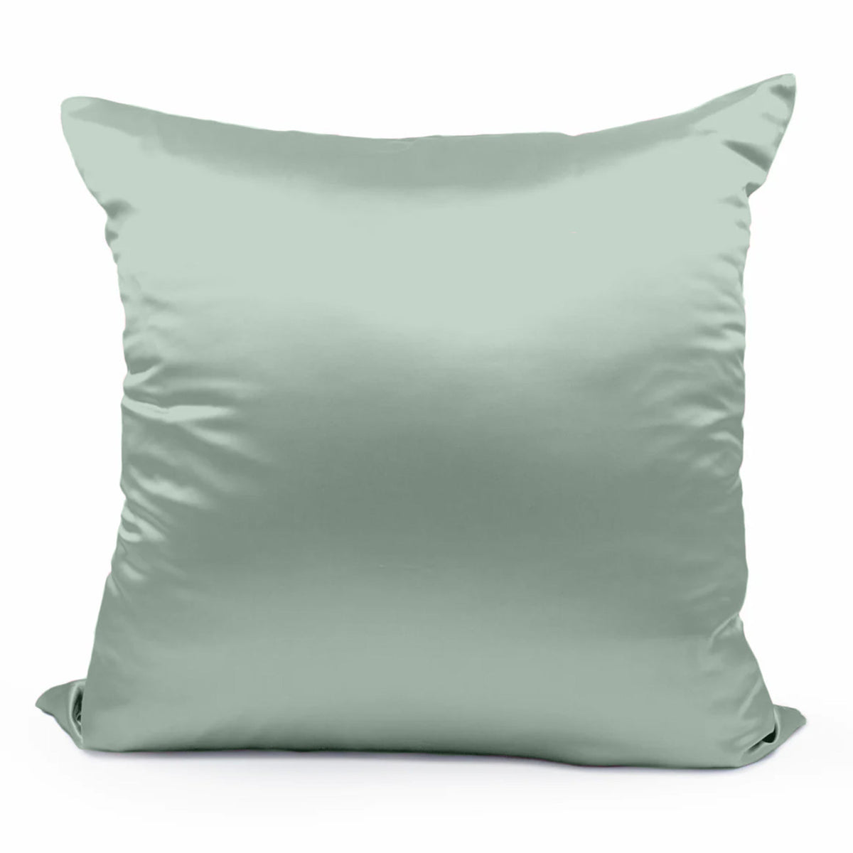 An elegant 22 Momme silk Euro sham Sage, displaying smooth fabric and clean stitching