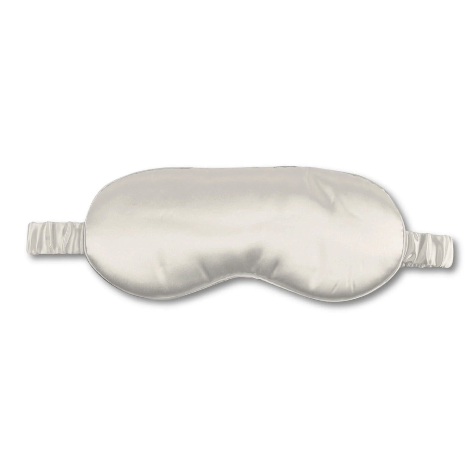 Mulberry park silks 22 momme silk sleep mask in Ivory with adjustable strap for comfortable sleep