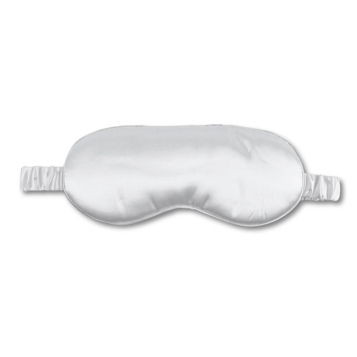 Mulberry park silks 22 momme silk sleep mask in White with adjustable strap for comfortable sleep