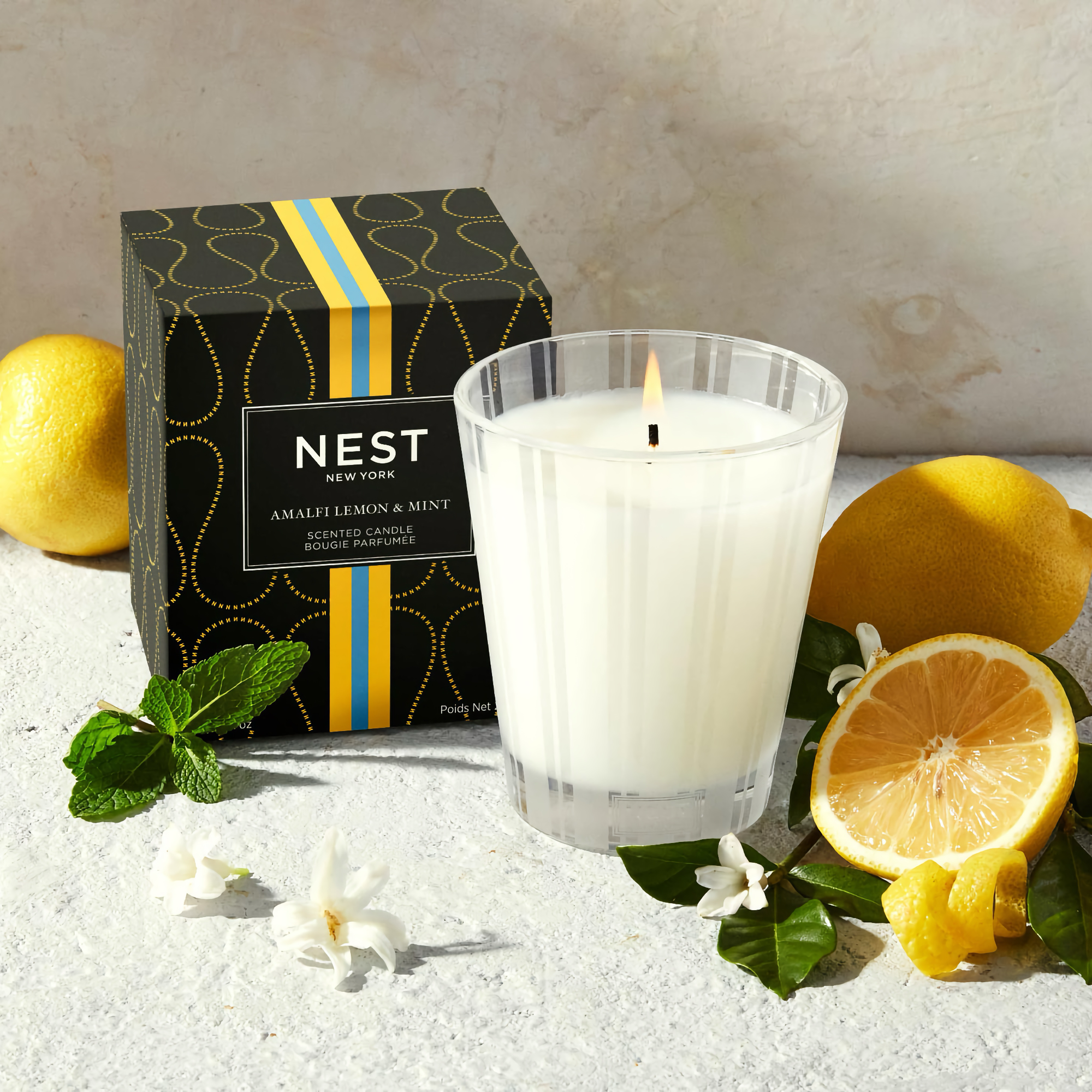 Lifestyle Shot of Nest New York Amalfi Lemon and Mint Candle