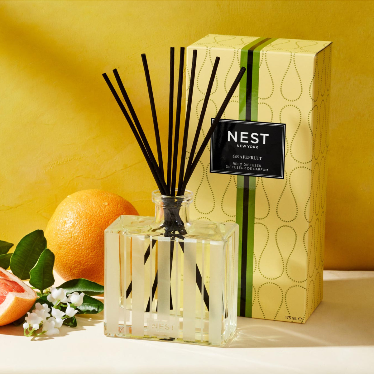 Nest New York’s Grapefruit Reed Diffuser Lifestyle With Box