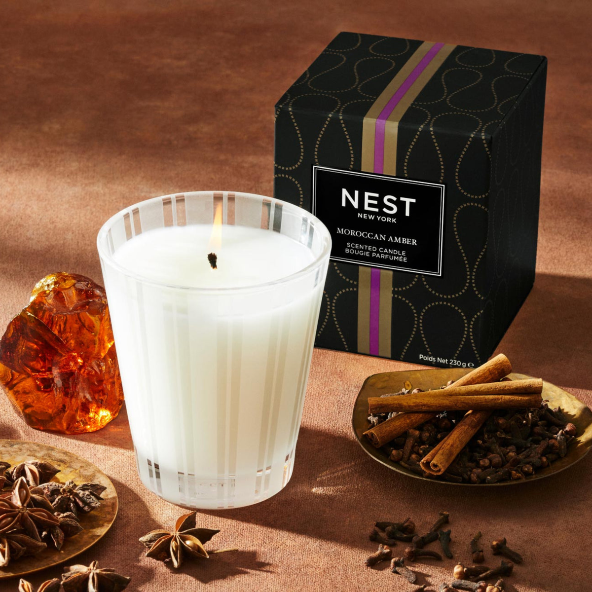 Topview Lifestyle Photo of Nest New York’s Moroccan Amber Classic Candle
