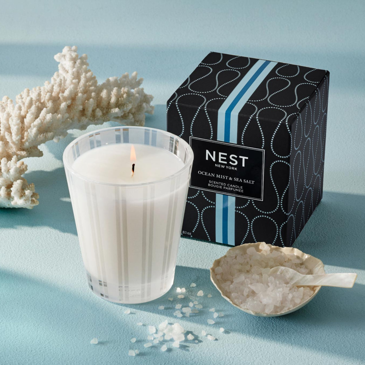 Lifestyle Photo of Nest New York Ocean Mist &amp; Sea Salt Classic Candle with Box