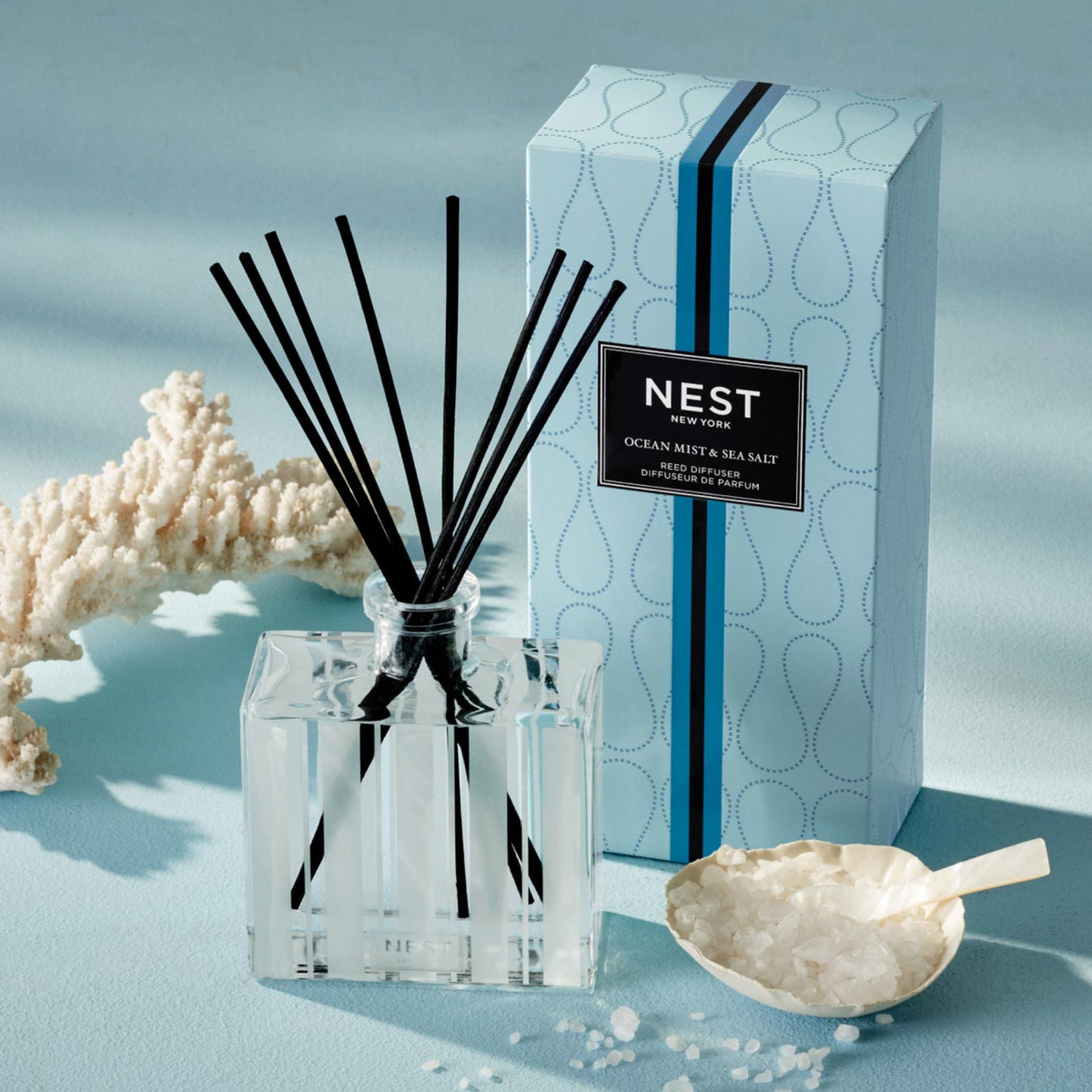 Nest New York Ocean Mist &amp; Sea Salt Reed Diffuser Lifestyle With Box