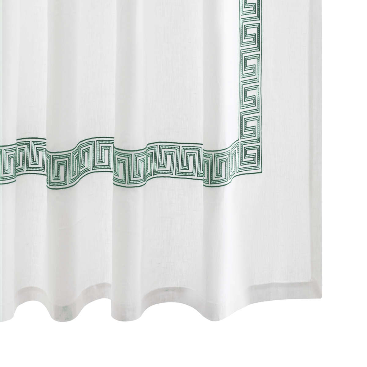 Matouk Schumacher Ophelia Shower Curtain - Jade | Luxury Linen