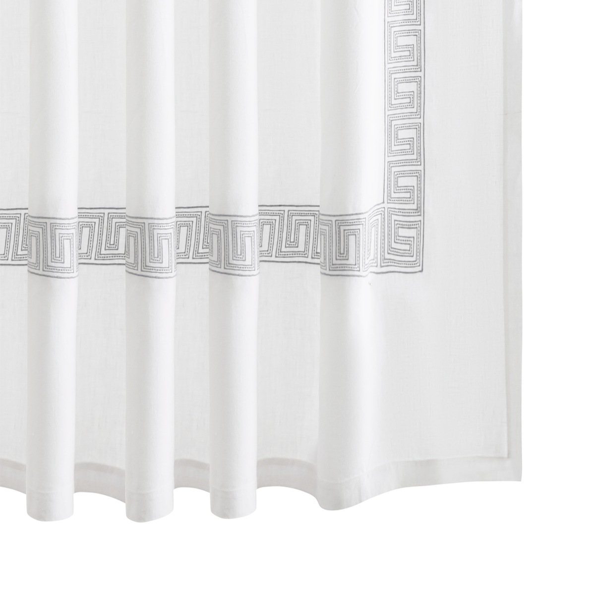 Matouk Schumacher Ophelia Shower Curtain in Sterling