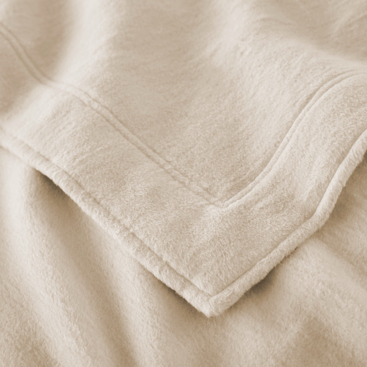 Detailed View of Peacock Alley All Seasons Framed Blanket in Linen color