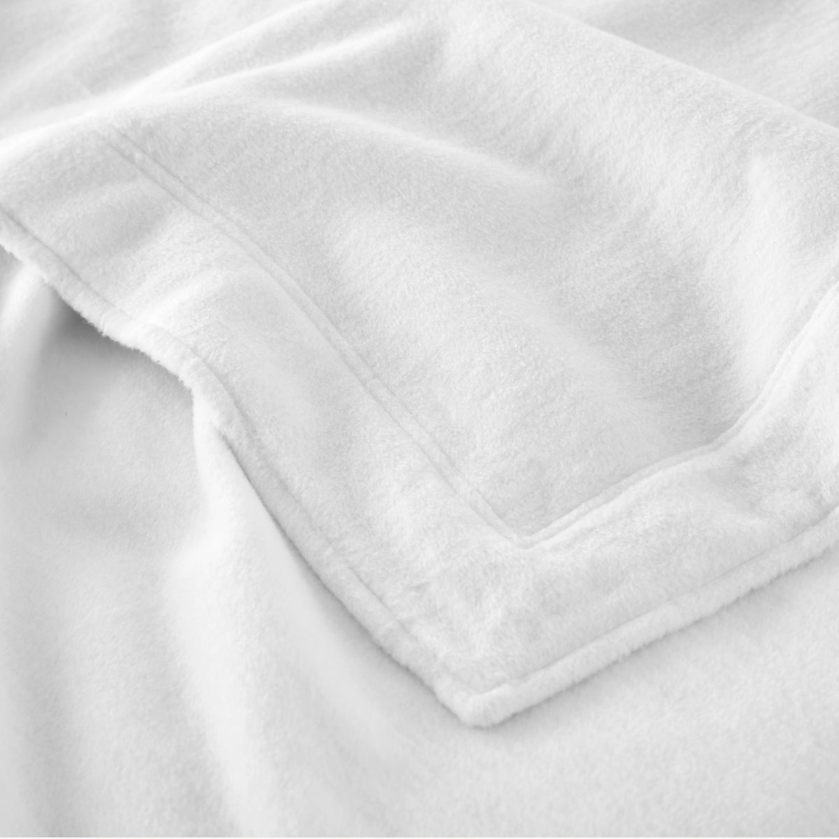 Detailed View of Peacock Alley All Seasons Framed Blanket in White color