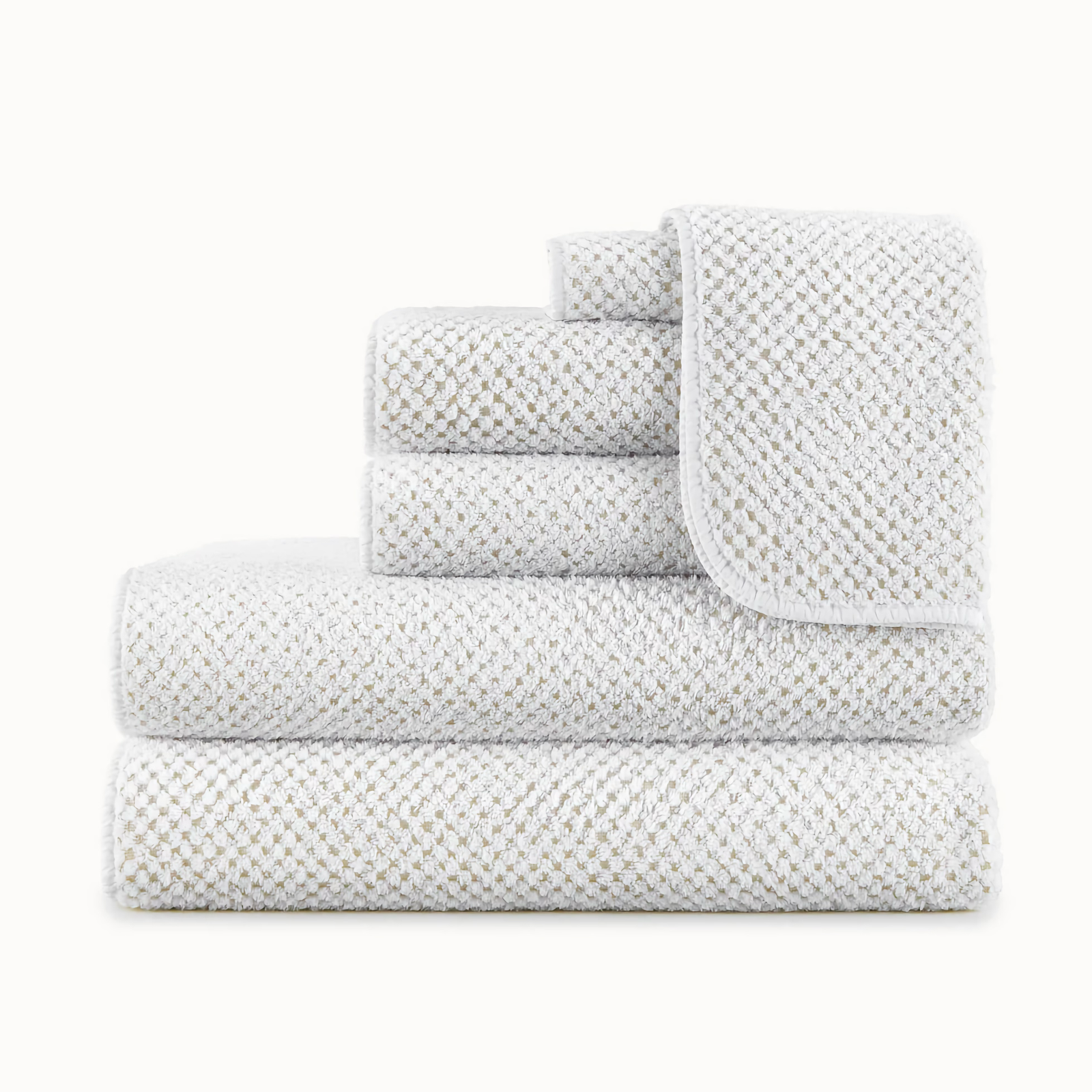 6 Pieces Set of Peacock Alley Catalina Bath Towel in Linen