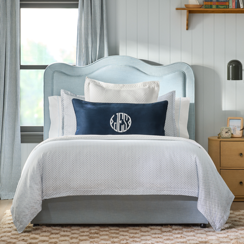 Peacock Alley Demi Duvet Cover and Shams - Navy featured image