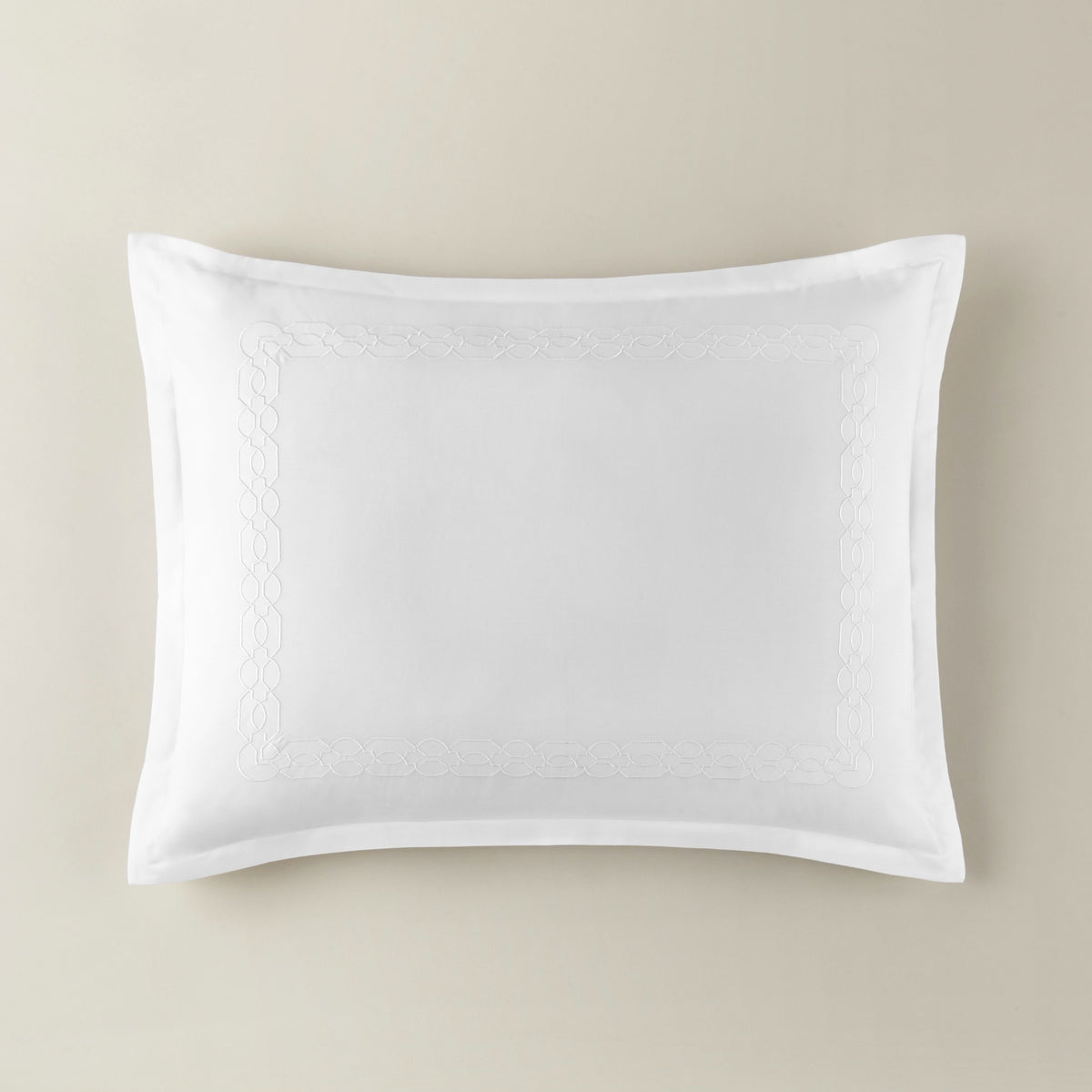 Sham Silo of Peacock Alley Filigree Classic Embroidered Duvet Set in White color