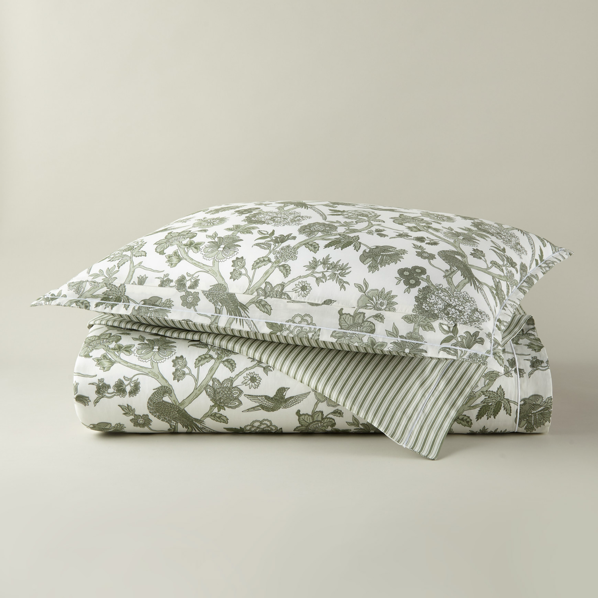 Peacock Alley Highgrove Toile Duvet Set in Moss