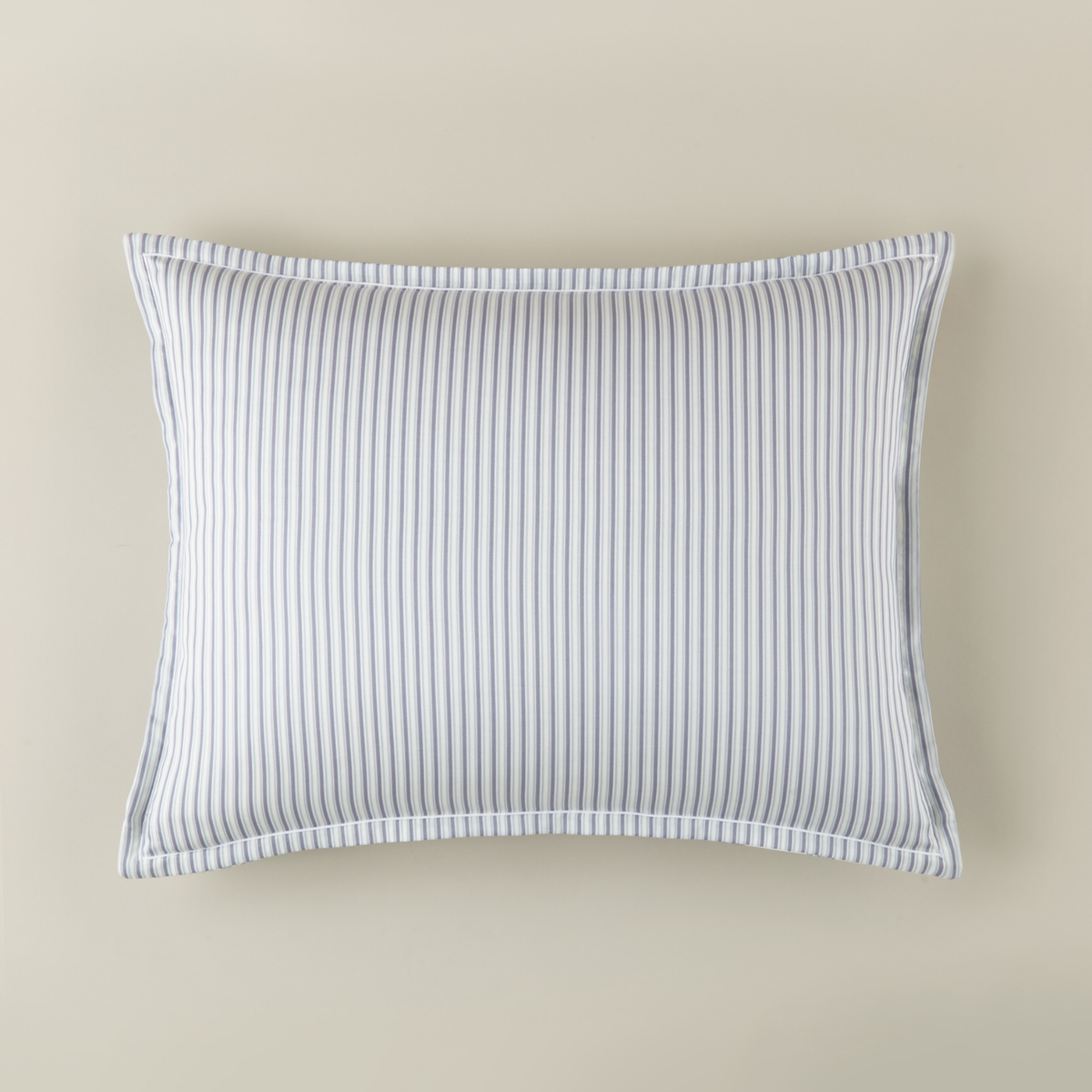 Stripe Side of Peacock Alley Highgrove Toile Sham in Wedgewood color