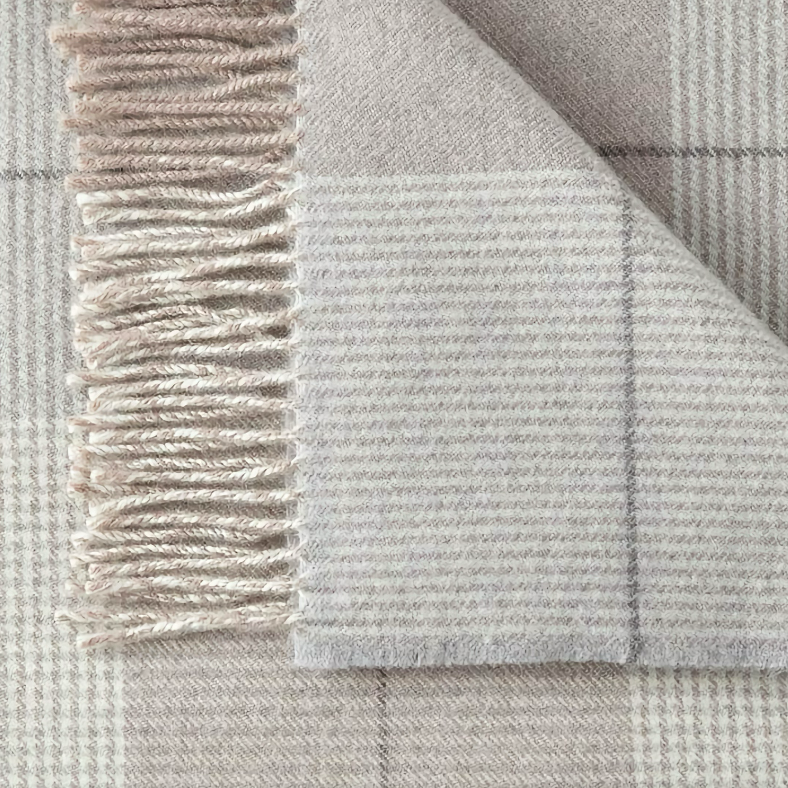 Folded Peacock Alley York Throw in Pewter