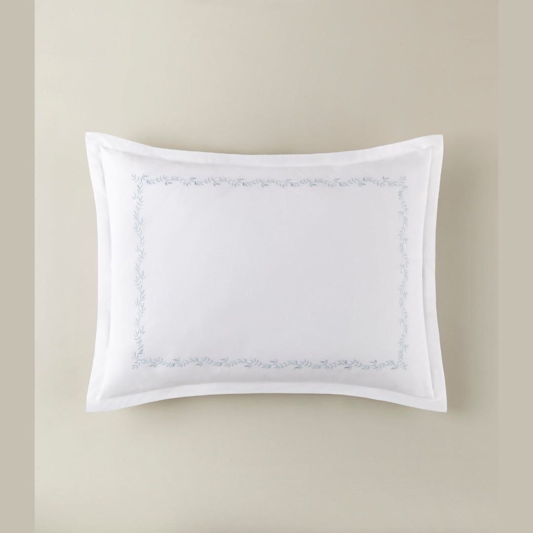 Peacock Alley Ivy Duvet Cover and Shams in Sky - sham silo image