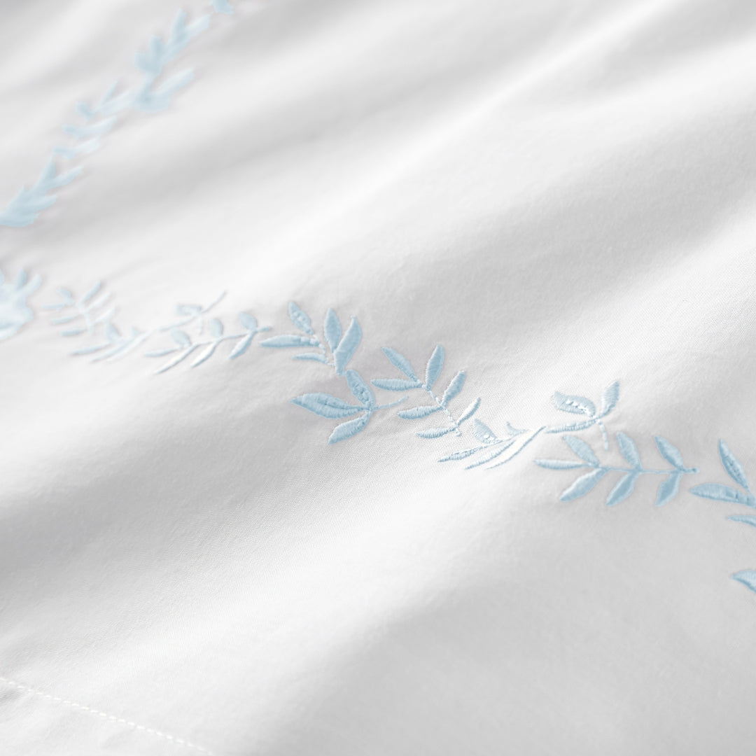 Peacock Alley Ivy Duvet Cover and Shams in Sky