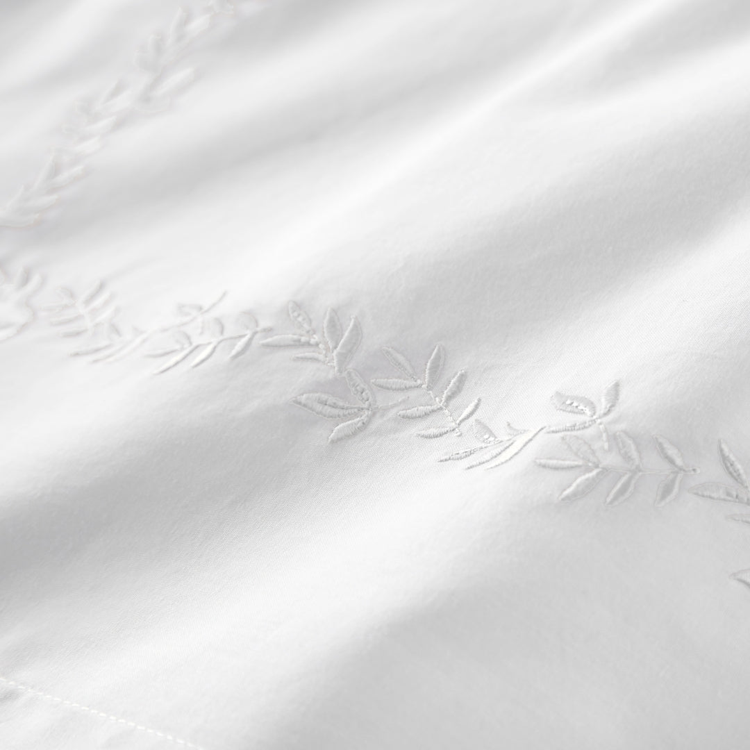 Peacock Alley Ivy Duvet Cover and Shams - White - side view image