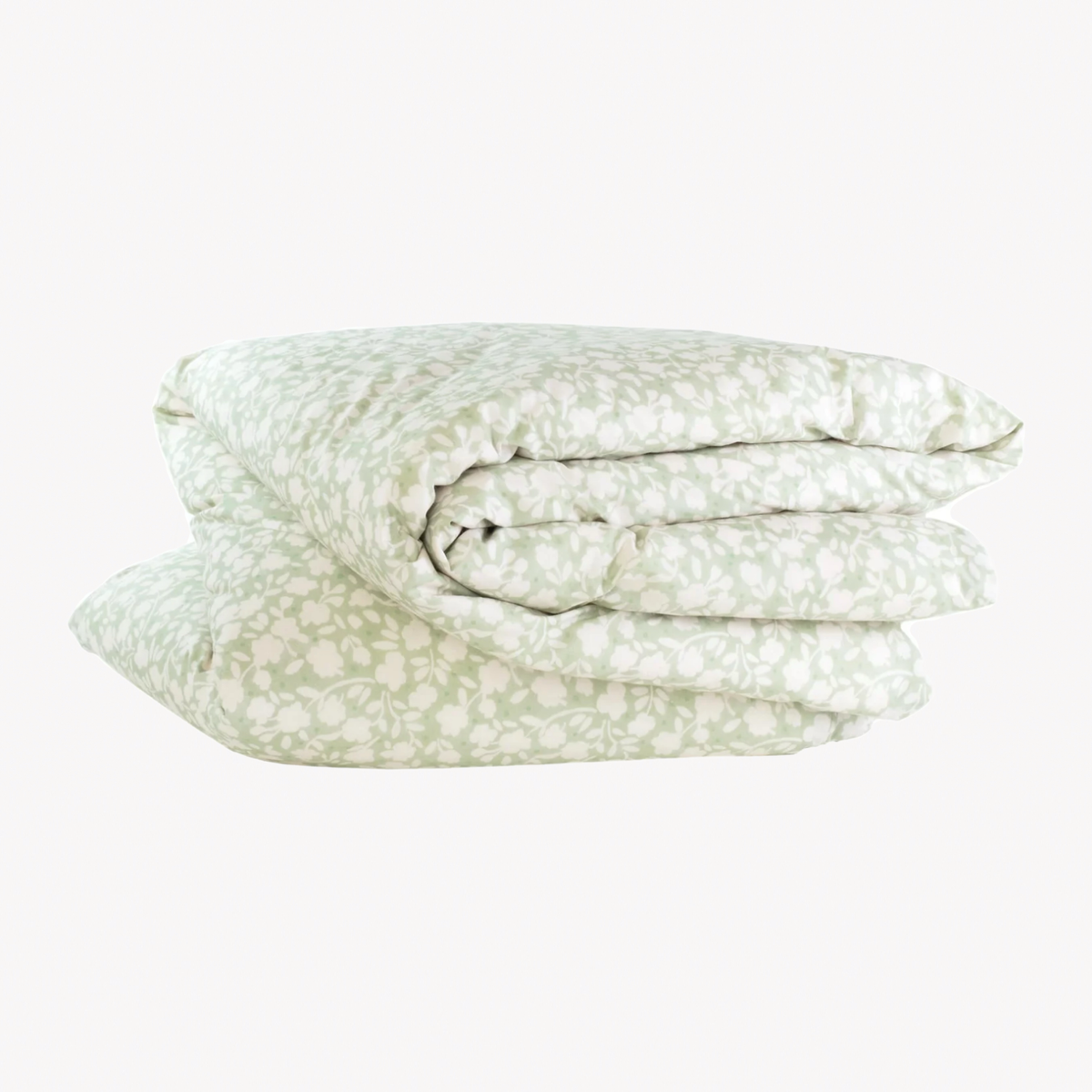 Folded Silo of Pine Cone Hill Aria Duvet Cover in Sage