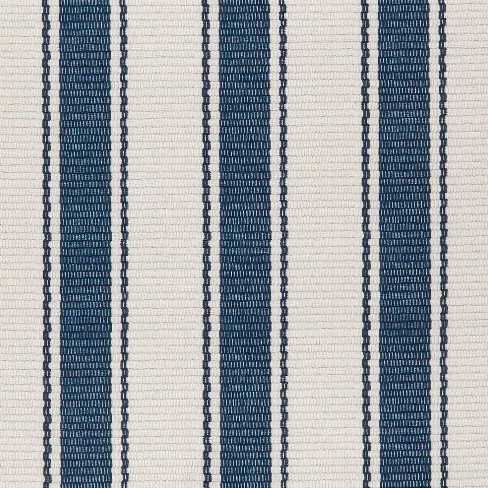 Kid Friendly Blue Pine Cone Hill Awning Stripe Machine Washable Rug