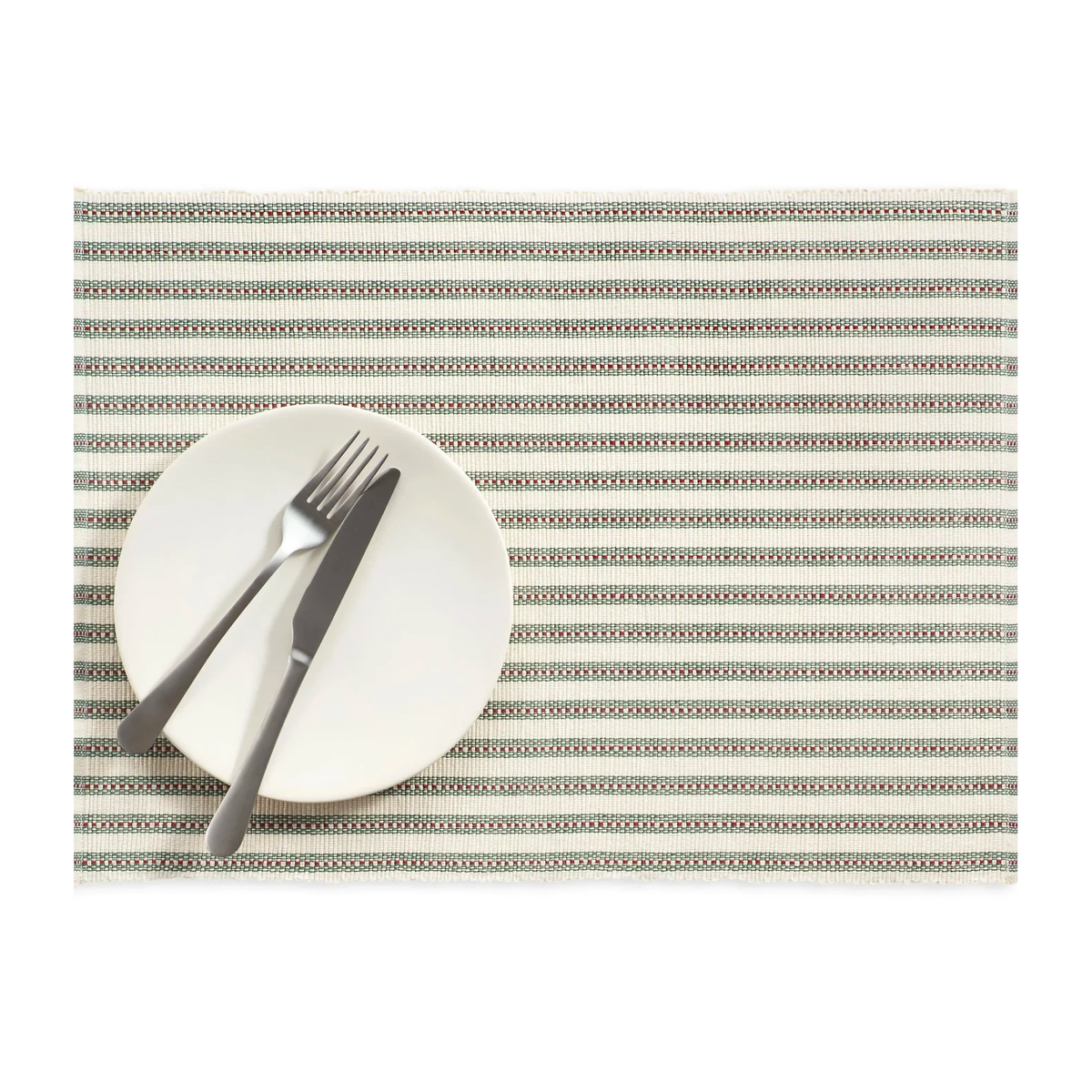 Pine Cone Hill Bell Stripe Placemat in Green