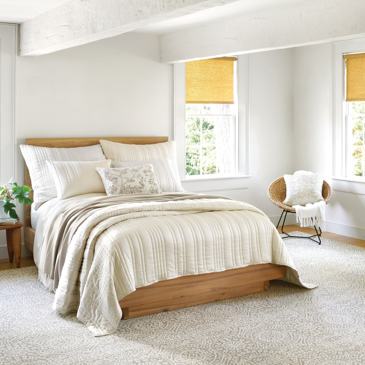 Lifestyle Shot of Pine Cone Hill Blissful Bamboo Quilt &amp; Shams