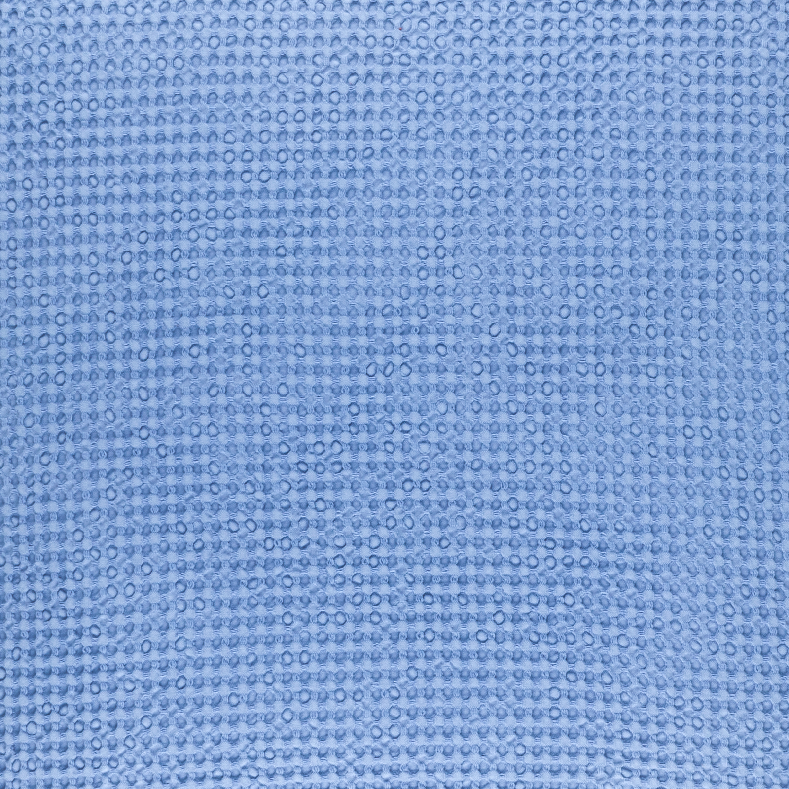 Closeup of Bed in French Blue Pine Cone Hill Bubble Matelassé Coverlet & Shams