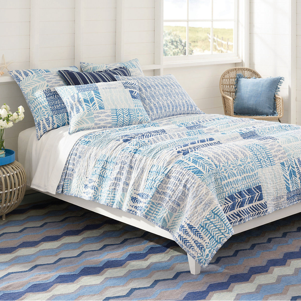 Blue Coordinate of Pine Cone Hill Cozy Cotton Bedding