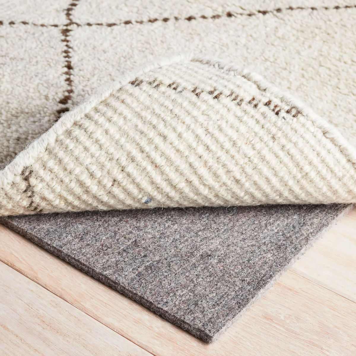 Closeup of Pine Cone Hill Floor-Lock Solid Rug Pad Rubber