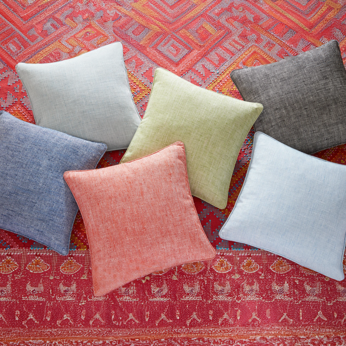 Pine Cone Hill Greylock Indoor/Outdoor Decorative Pillow Stack of Colors