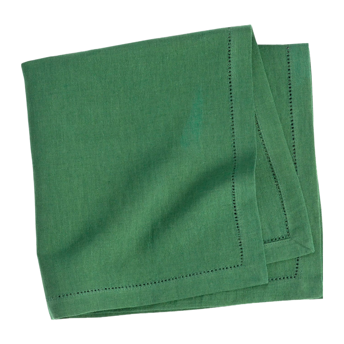 Pine Cone Hill Haven Hemstitch Napkin Set in Evergreen