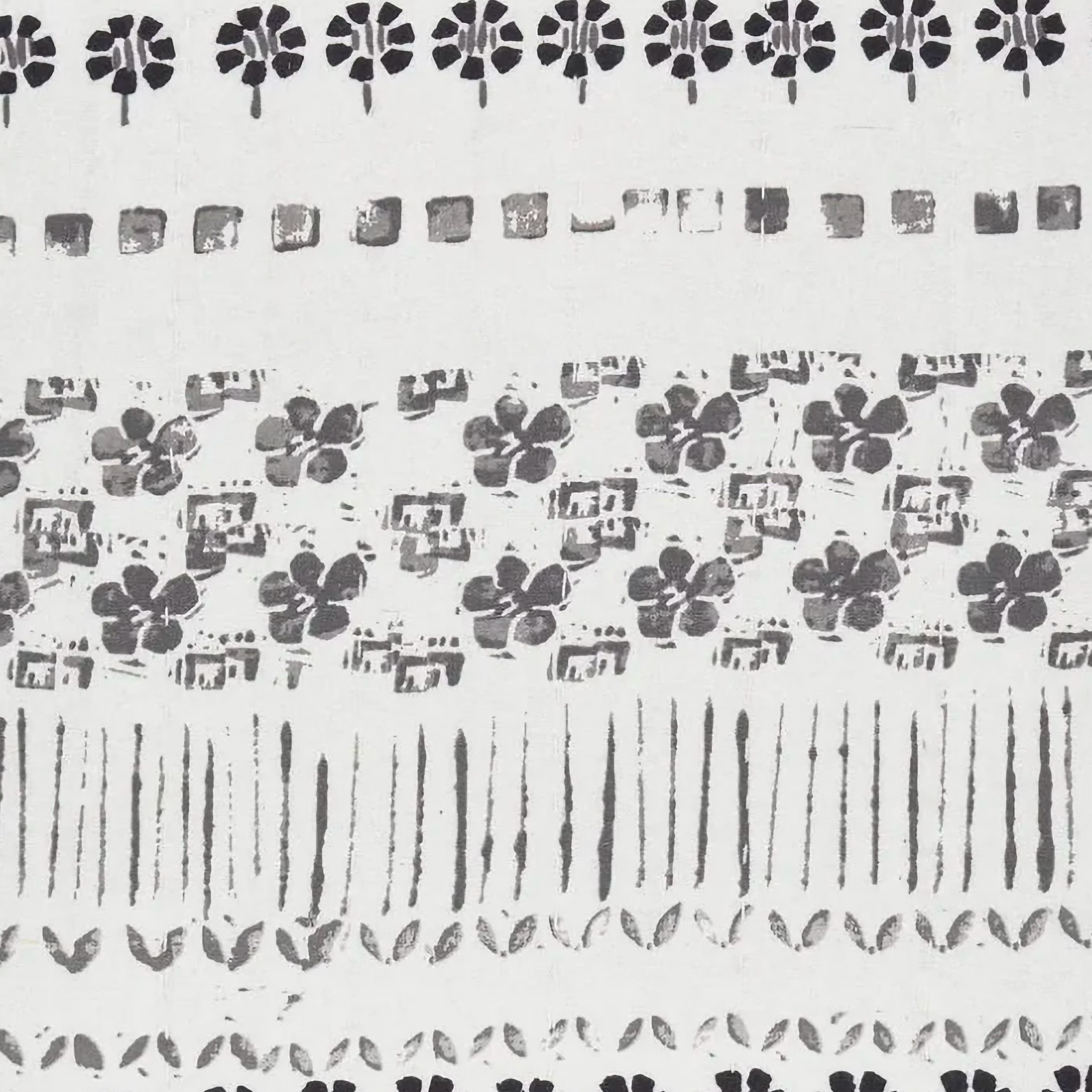 Closeup of Pine Cone Hill Hawthorn Coverlet and Shams in Grey