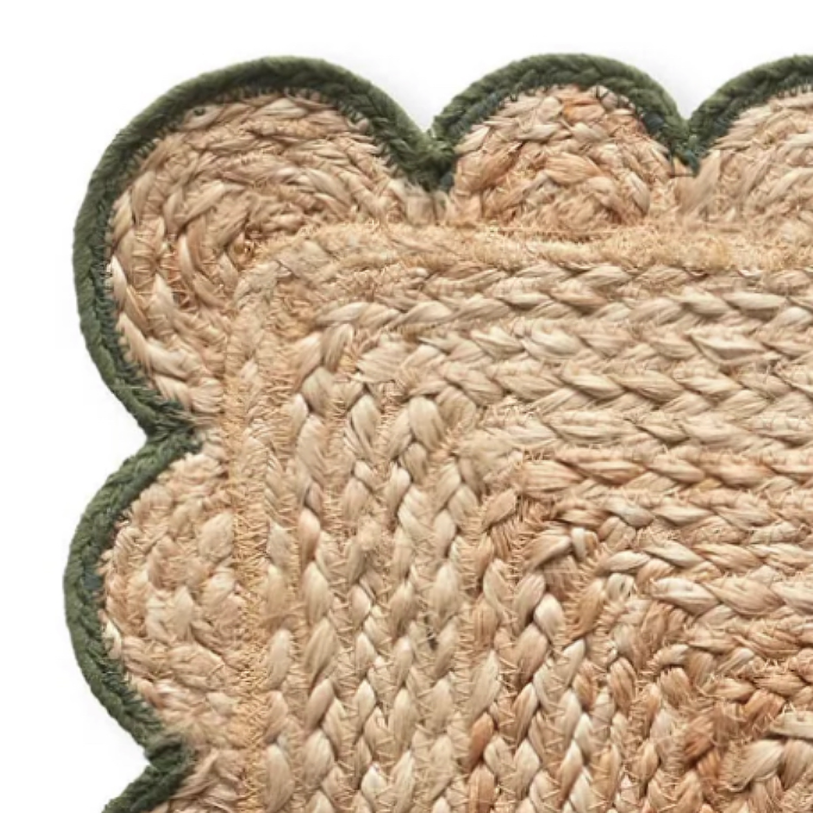 Plate on Pine Cone Hill Libby Scallop Placemat in Sage Accent