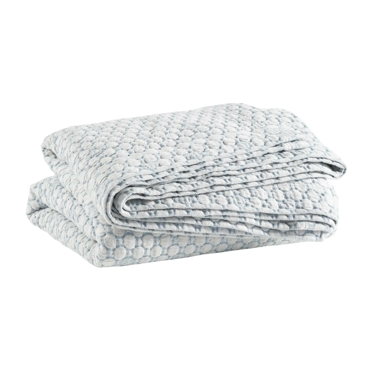 Folded Blue Pine Cone Hill Lodi Matelasse Coverlet