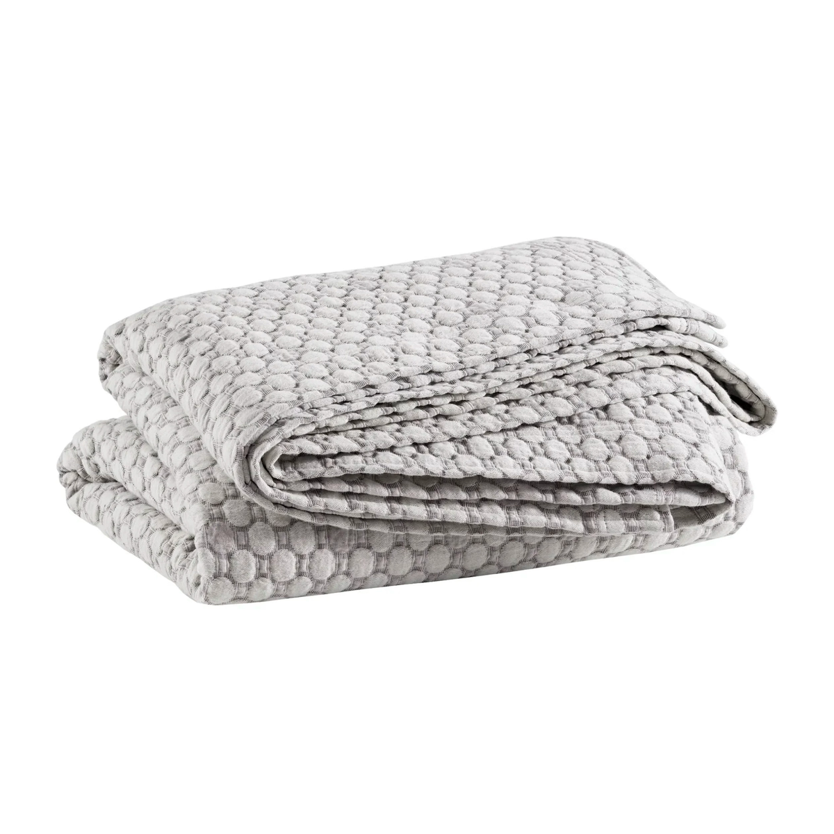 Folded Silver Pine Cone Hill Lodi Matelasse Coverlet