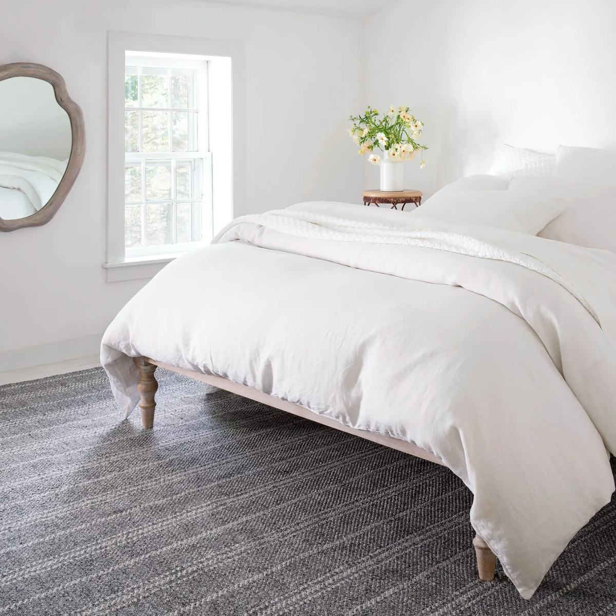 Coordinate Bedding with White Pine Cone Hill Lodi Matelasse Coverlet and Shams