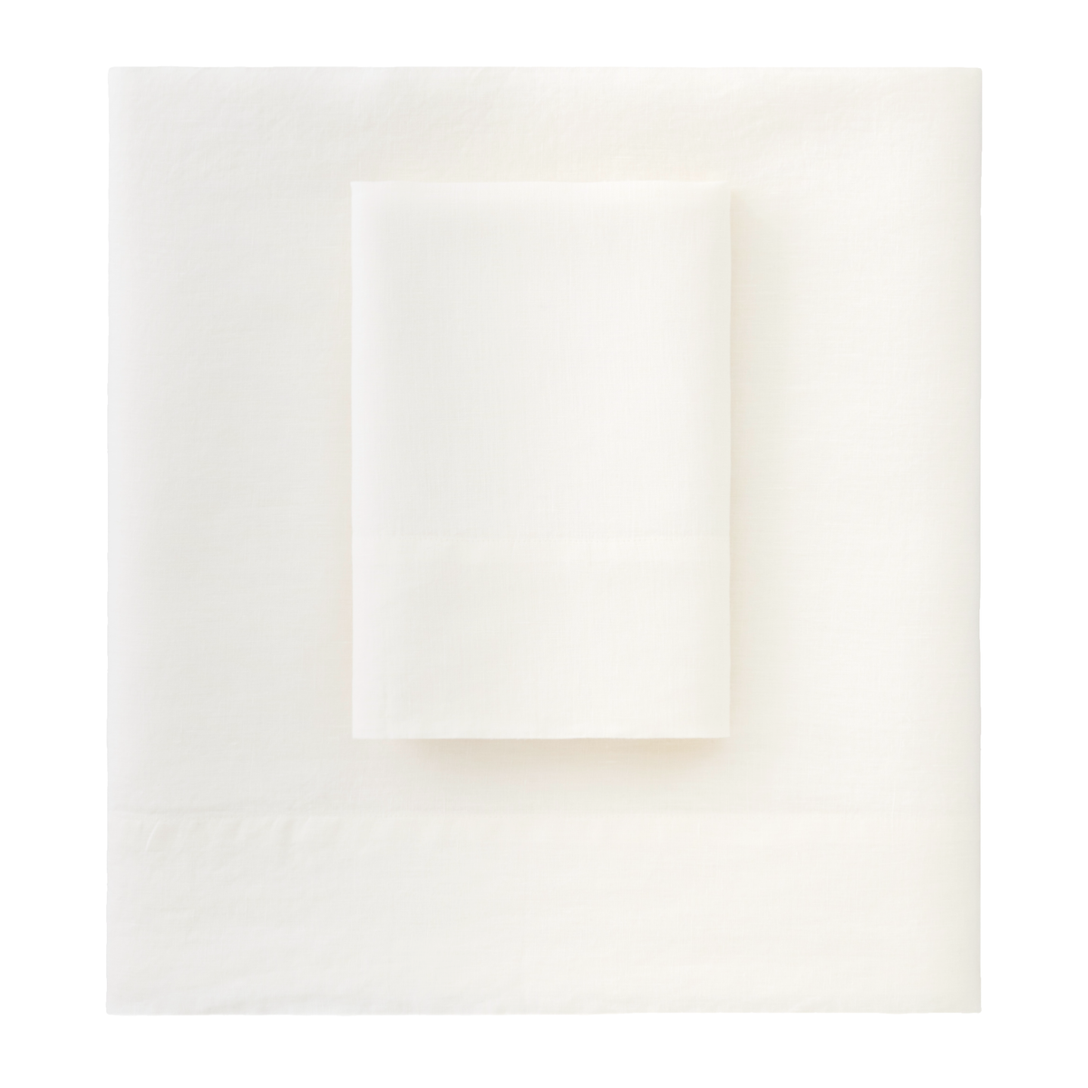 Folded Sheet Set of Ivory Pine Cone Hill Lush Linen Bedding