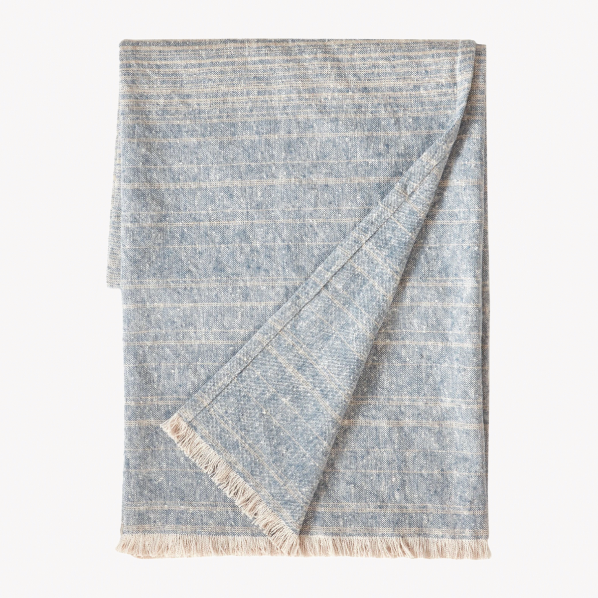 Folded Pine Cone Hill Marie Flanigan Oliver Ombre Throw in Denim