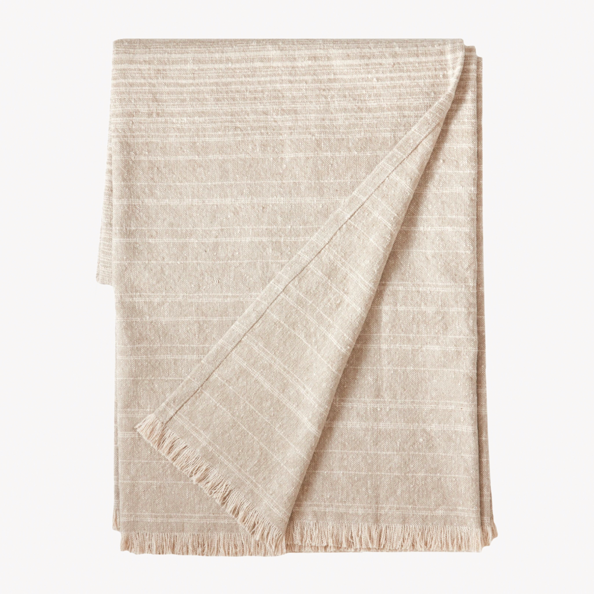Folded Pine Cone Hill Marie Flanigan Oliver Ombre Throw in Natural