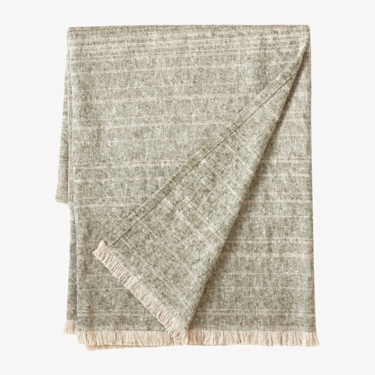 Folded Pine Cone Hill Marie Flanigan Oliver Ombre Throw in Sage