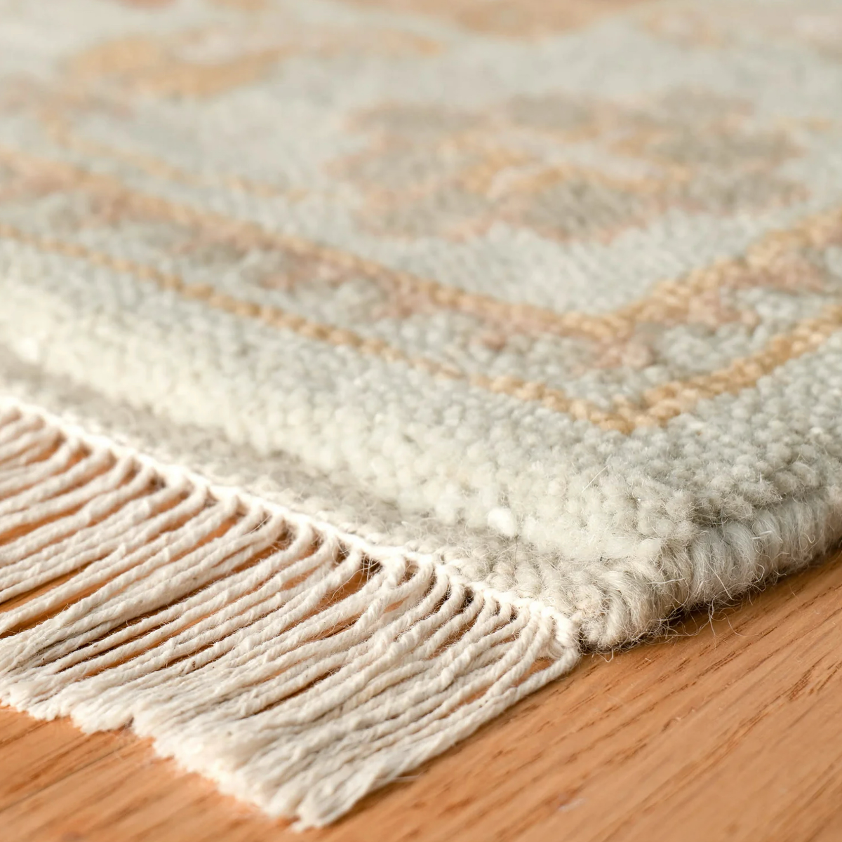 Fringe Detail of Pine Cone Hill Masterpiece Rug Collection in Kendra Design