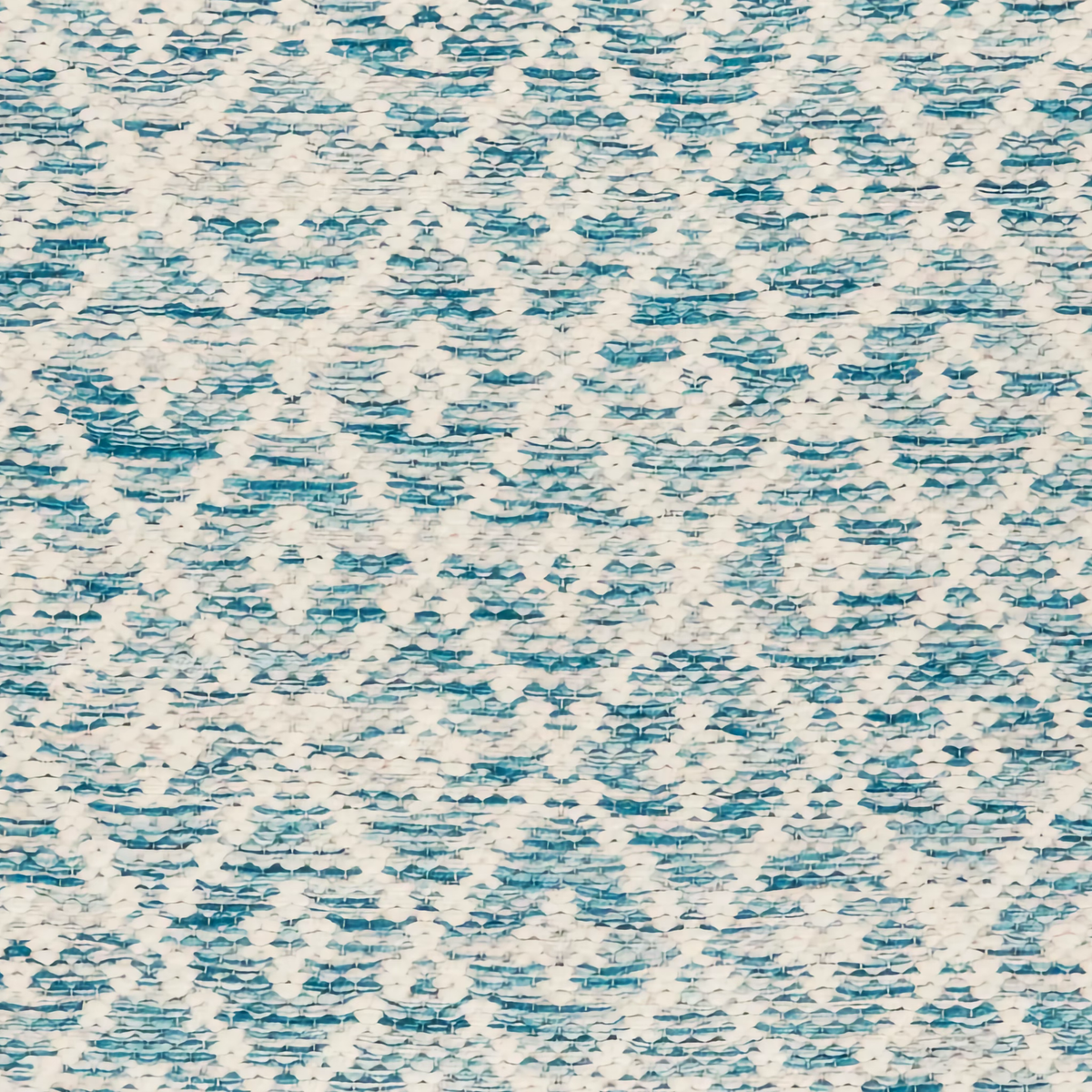 Closeup of Blue Pine Cone Hill Melange Diamond Machine Washable Rug