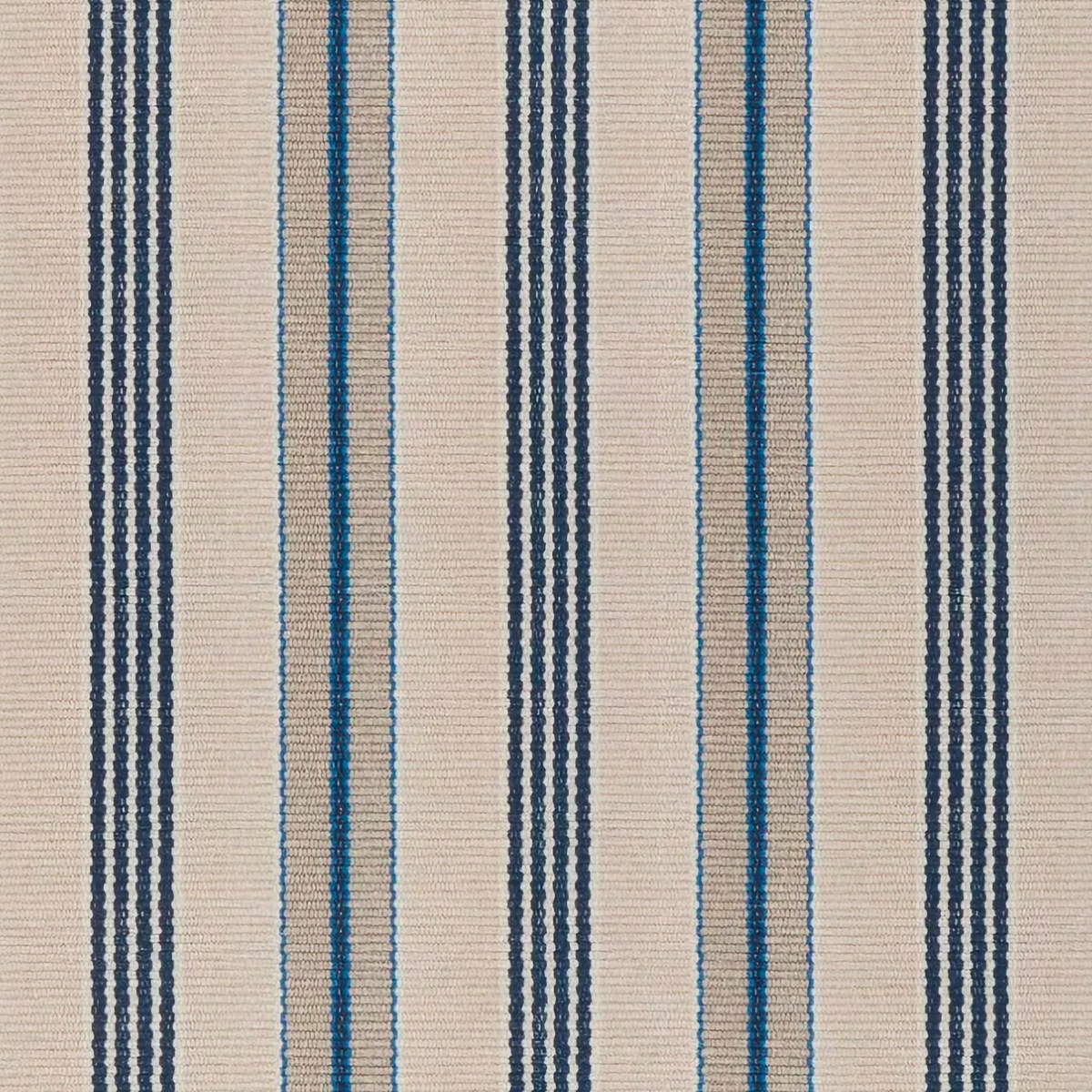 Swatch of Neutral Pine Cone Hill Nimes Ticking Machine Washable Rug