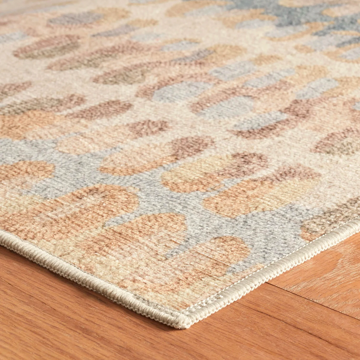 Corner of Pine Cone Hill Paint Chip Machine Washable Rug in Natural