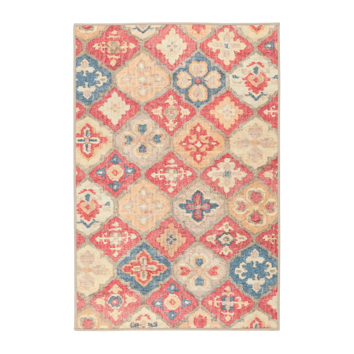 Multi Pine Cone Hill Pali Machine Washable Rug