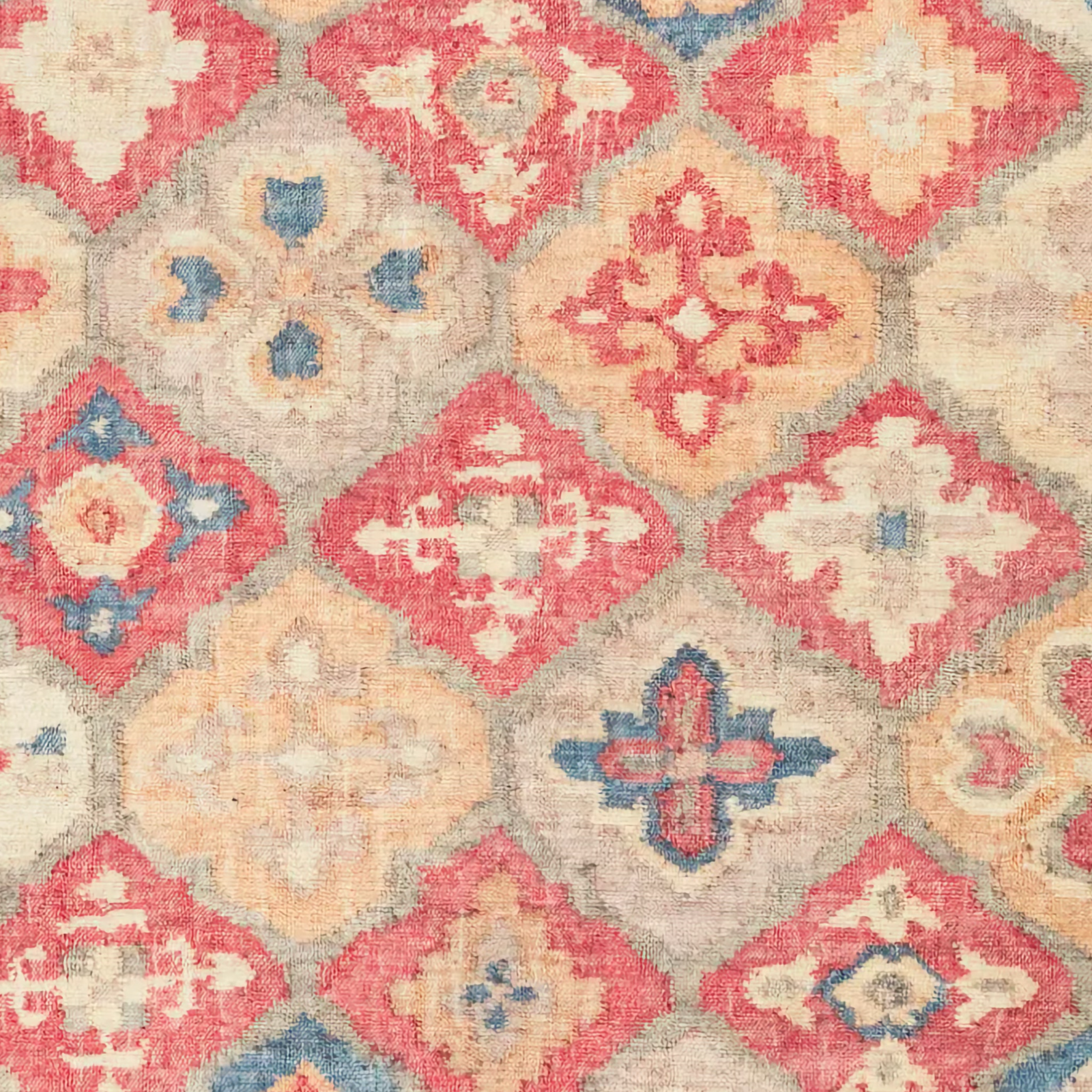 Table on Multicolored Pine Cone Hill Pali Machine Washable Rug