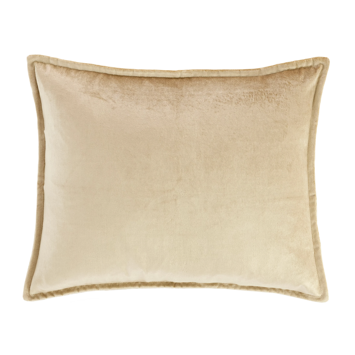 Sham Silo of Pine Cone Hill Panne Velvet Decorative Pillow in Champagne Color