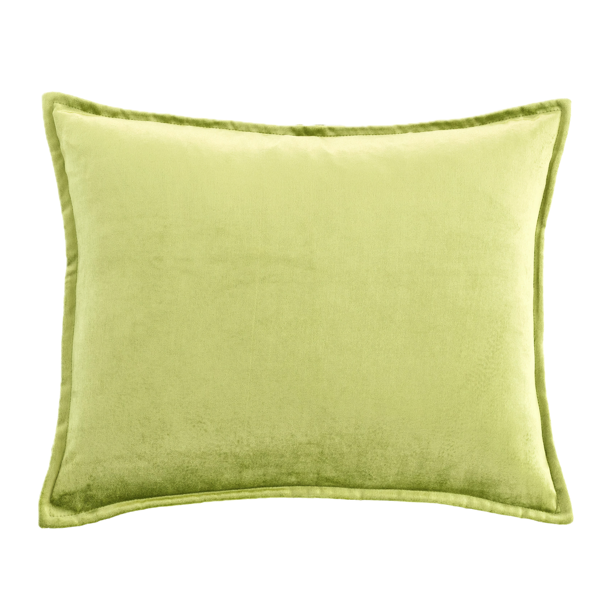 Sham Silo of Pine Cone Hill Panne Velvet Decorative Pillow in Chartreuse Color